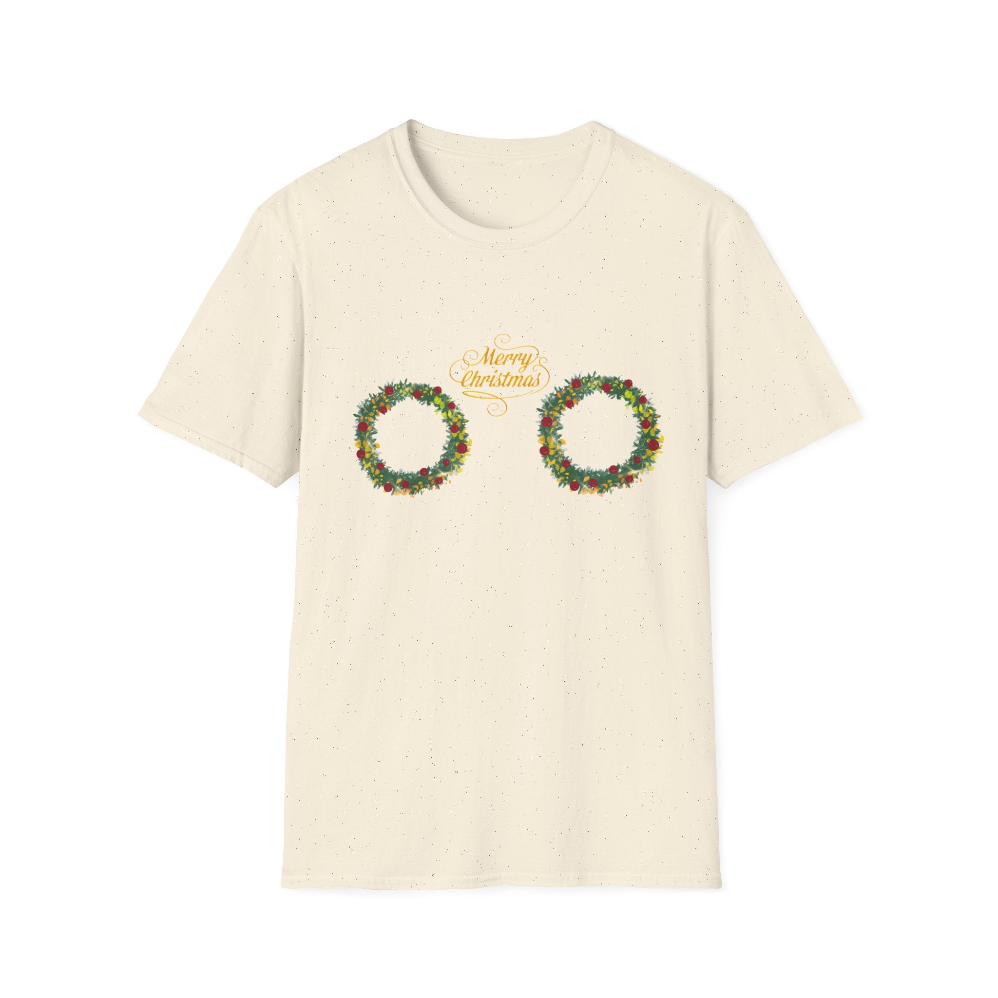 Double Holiday Wreath – Festive Christmas T-Shirt