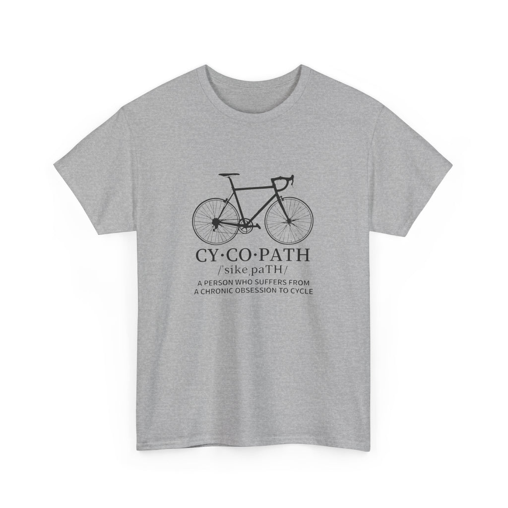 Cycling Illustration tee | Bicycle sketch, 'CY·CO·PATH' typography