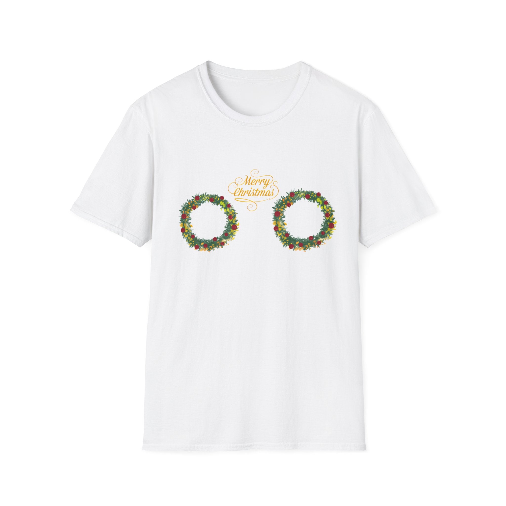 Double Holiday Wreath – Festive Christmas T-Shirt
