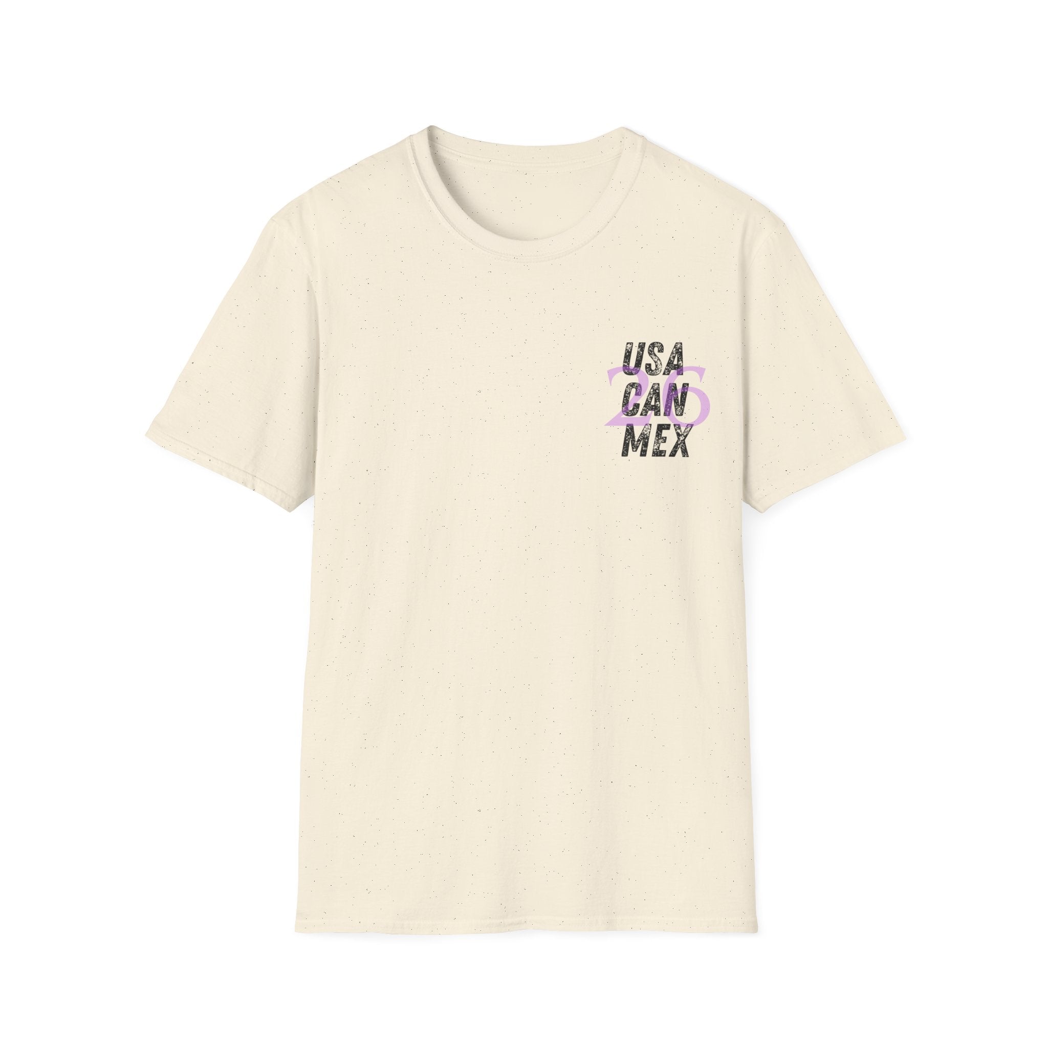 USA CAN MEX T-Shirt | Country Abbreviation Graphic, Pink Accent