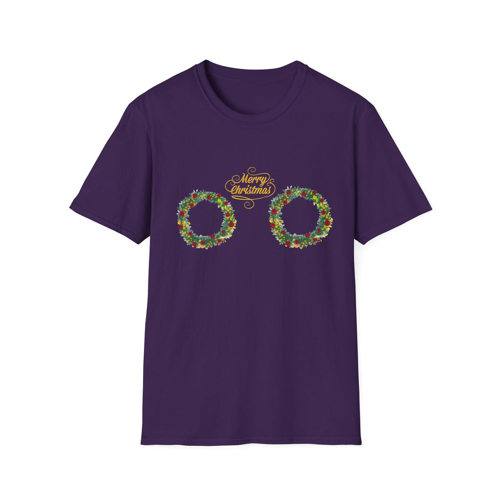 Double Holiday Wreath – Festive Christmas T-Shirt