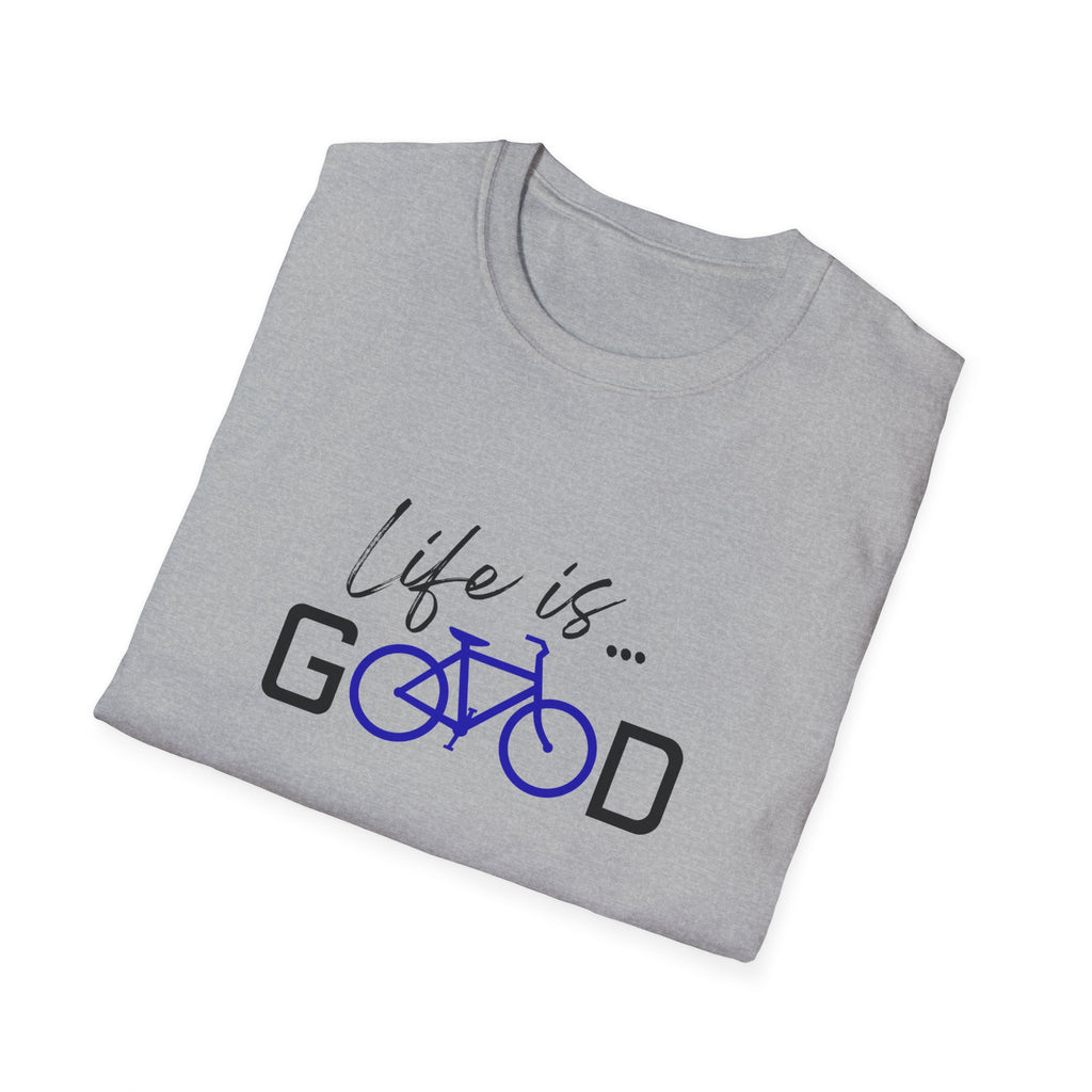 Life is Good Bicycle T-Shirt | Bike Graphic Tee, Cycling Quote Shirt