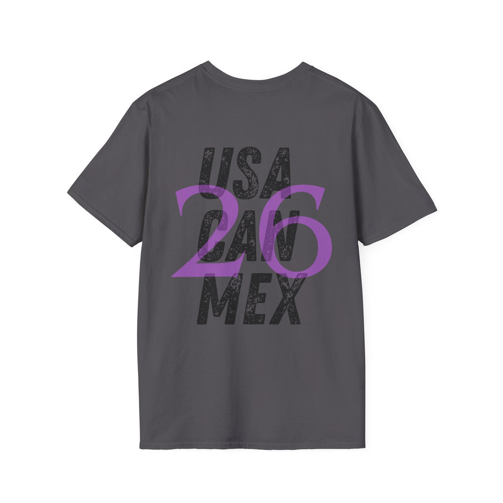 USA CAN MEX T-Shirt | Country Abbreviation Graphic, Pink Accent