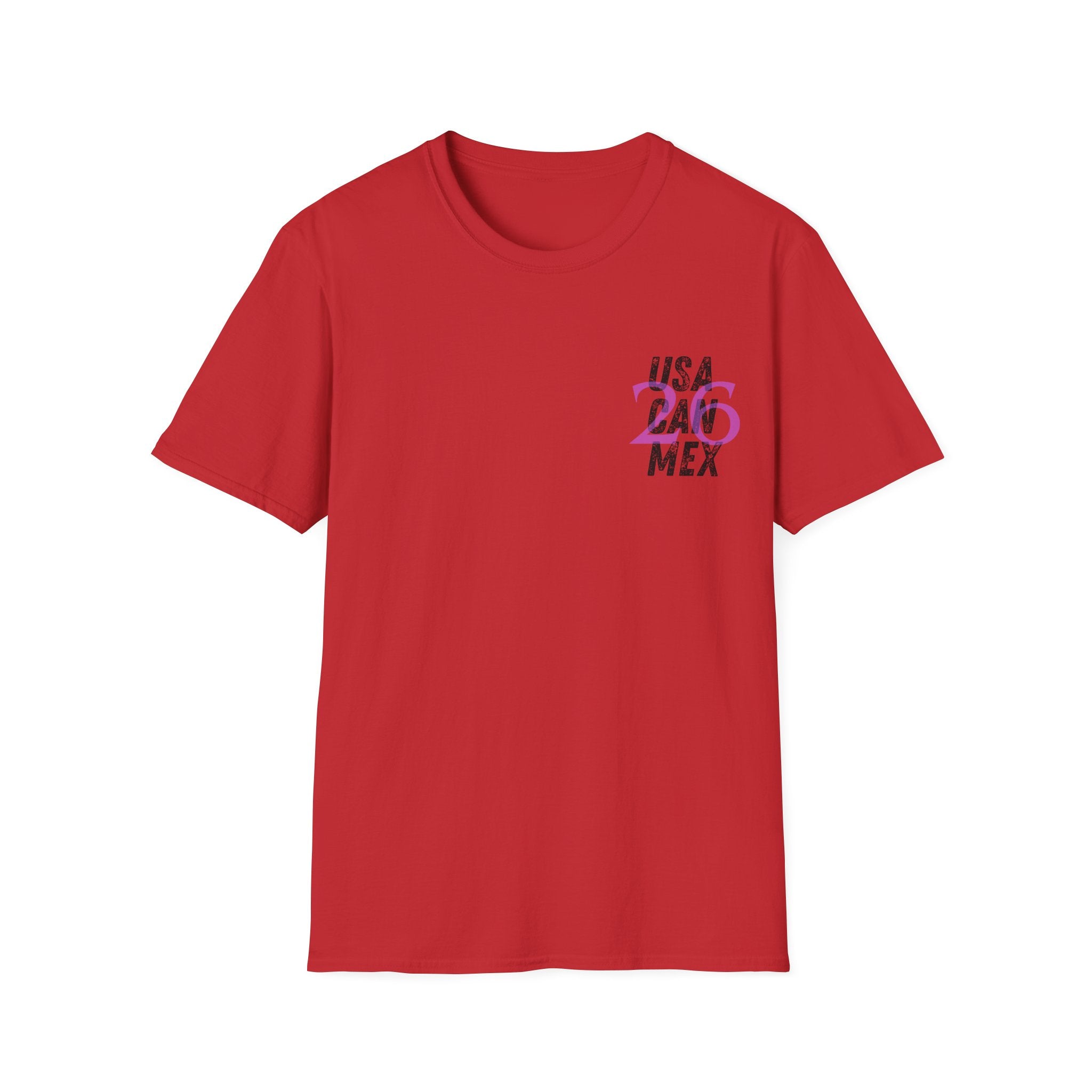 USA CAN MEX T-Shirt | Country Abbreviation Graphic, Pink Accent