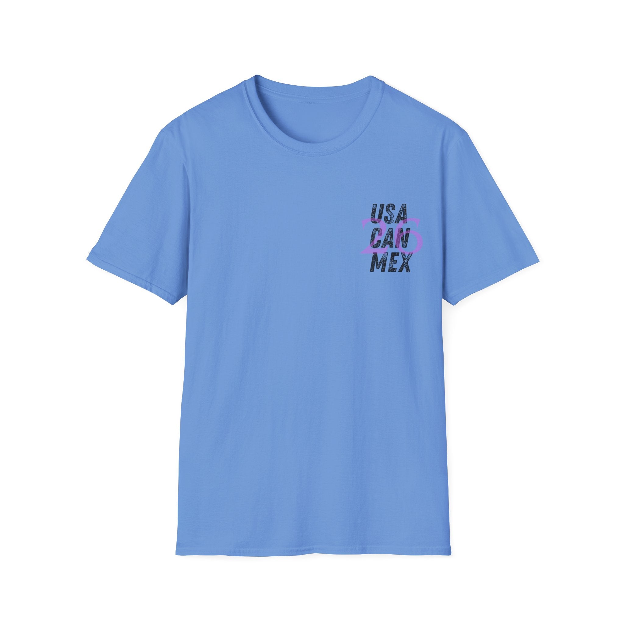 USA CAN MEX T-Shirt | Country Abbreviation Graphic, Pink Accent