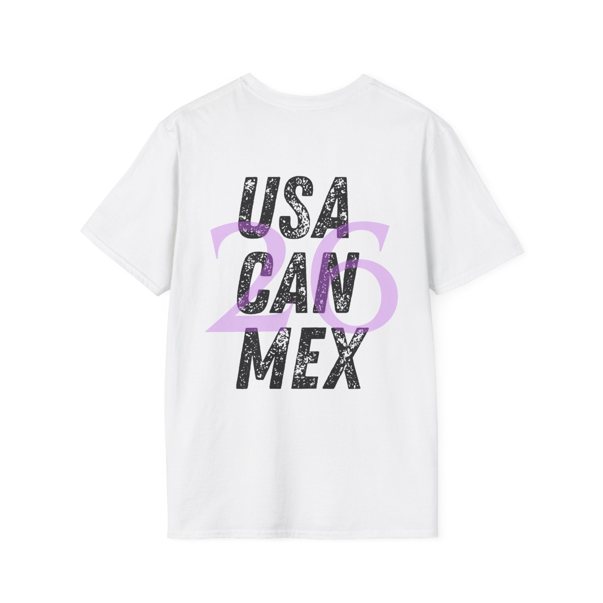 USA CAN MEX T-Shirt | Country Abbreviation Graphic, Pink Accent