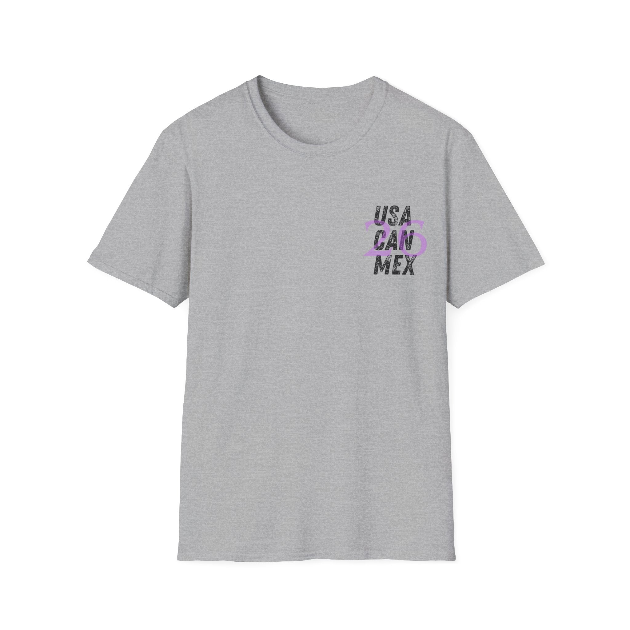 USA CAN MEX T-Shirt | Country Abbreviation Graphic, Pink Accent