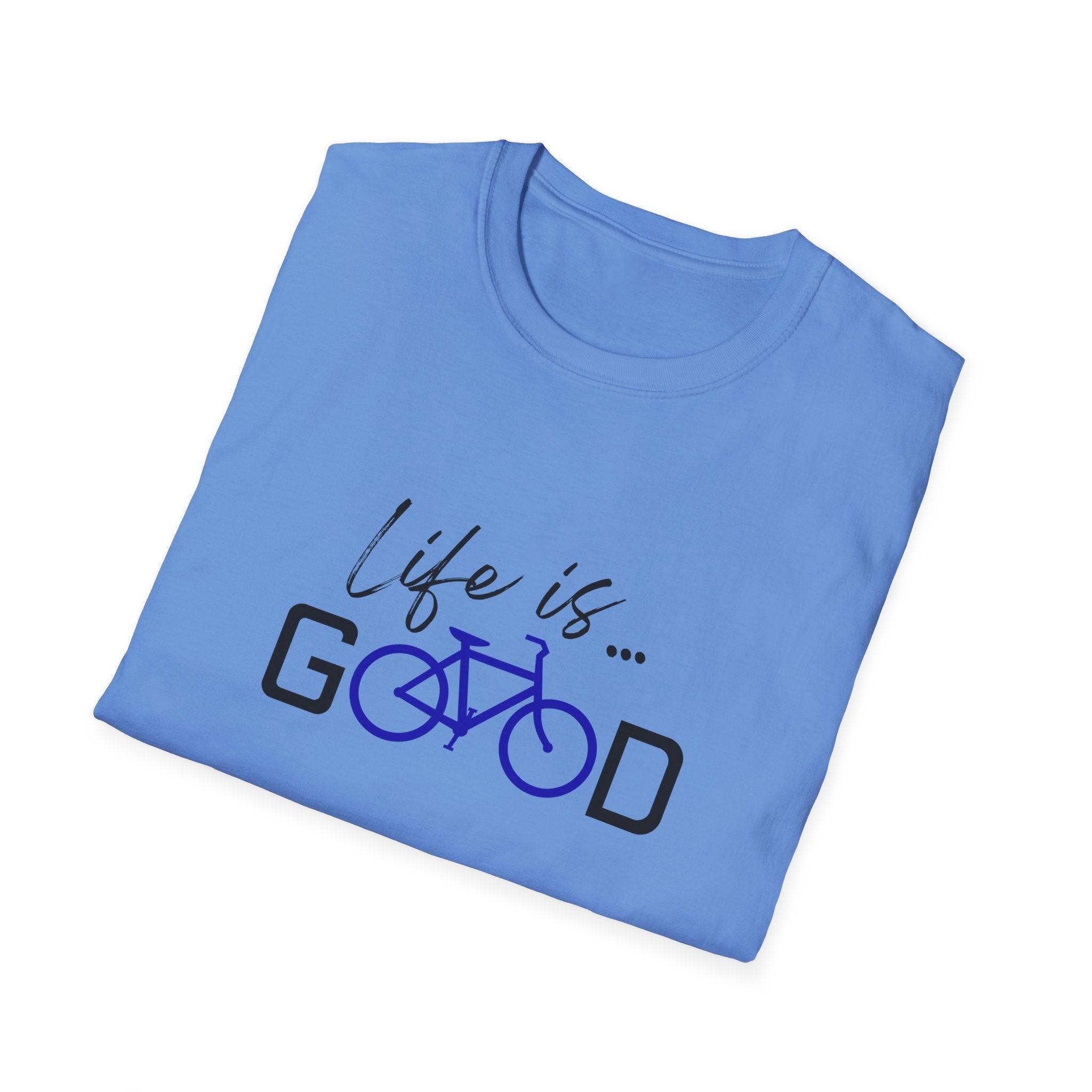 Life is Good Bicycle T-Shirt | Bike Graphic Tee, Cycling Quote Shirt