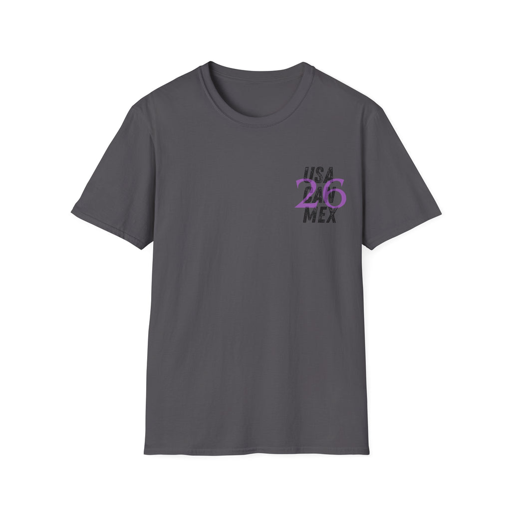 USA CAN MEX T-Shirt | Country Abbreviation Graphic, Pink Accent