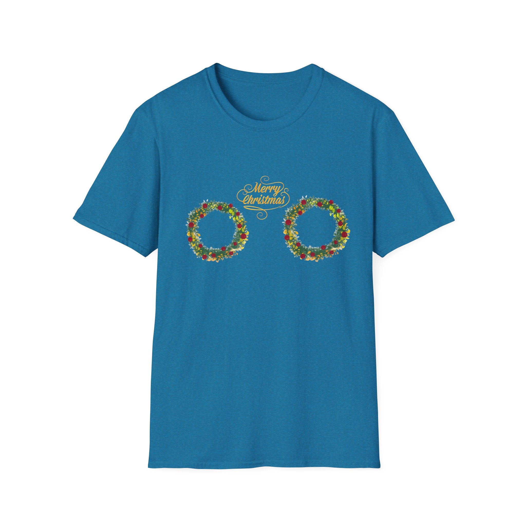 Double Holiday Wreath – Festive Christmas T-Shirt