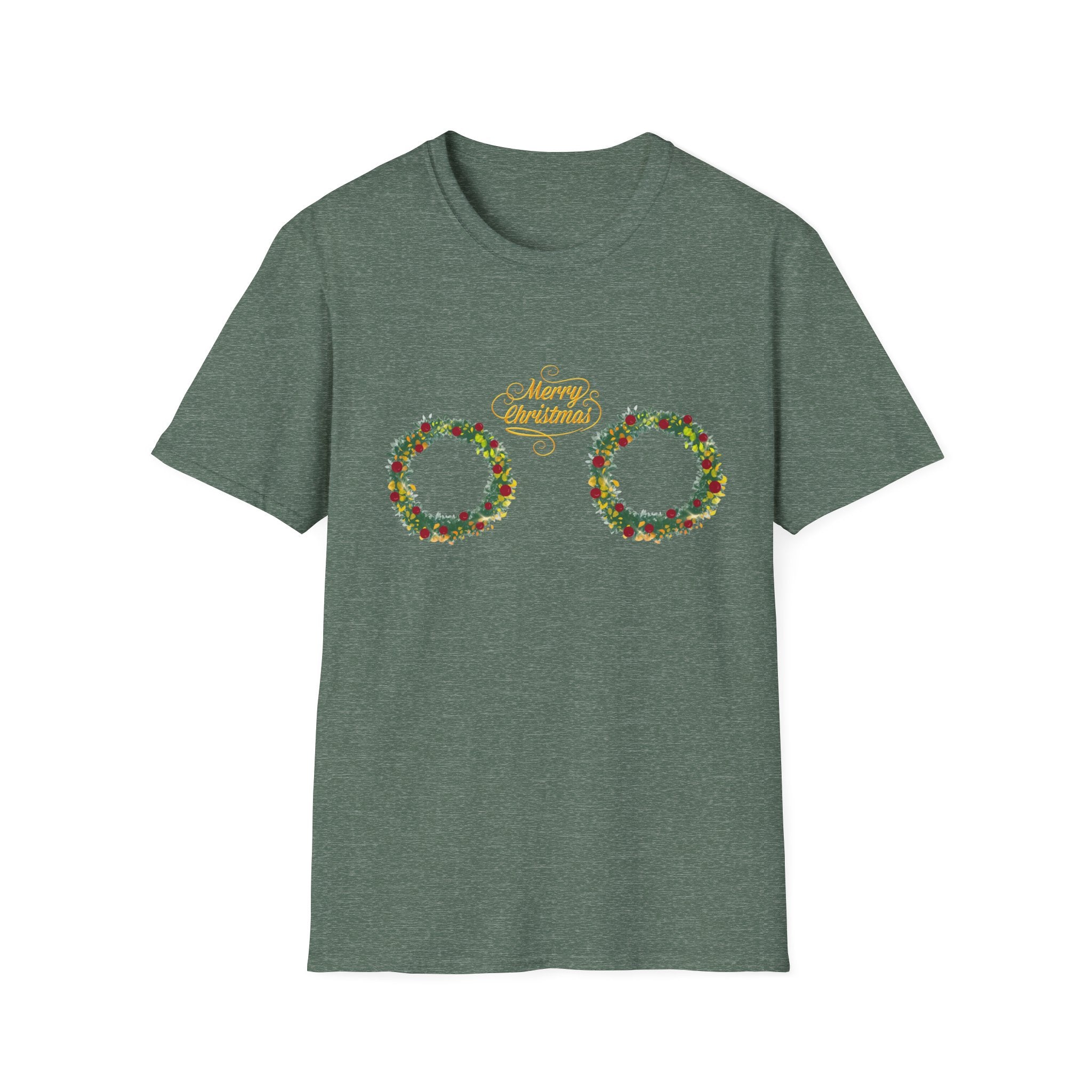 Double Holiday Wreath – Festive Christmas T-Shirt