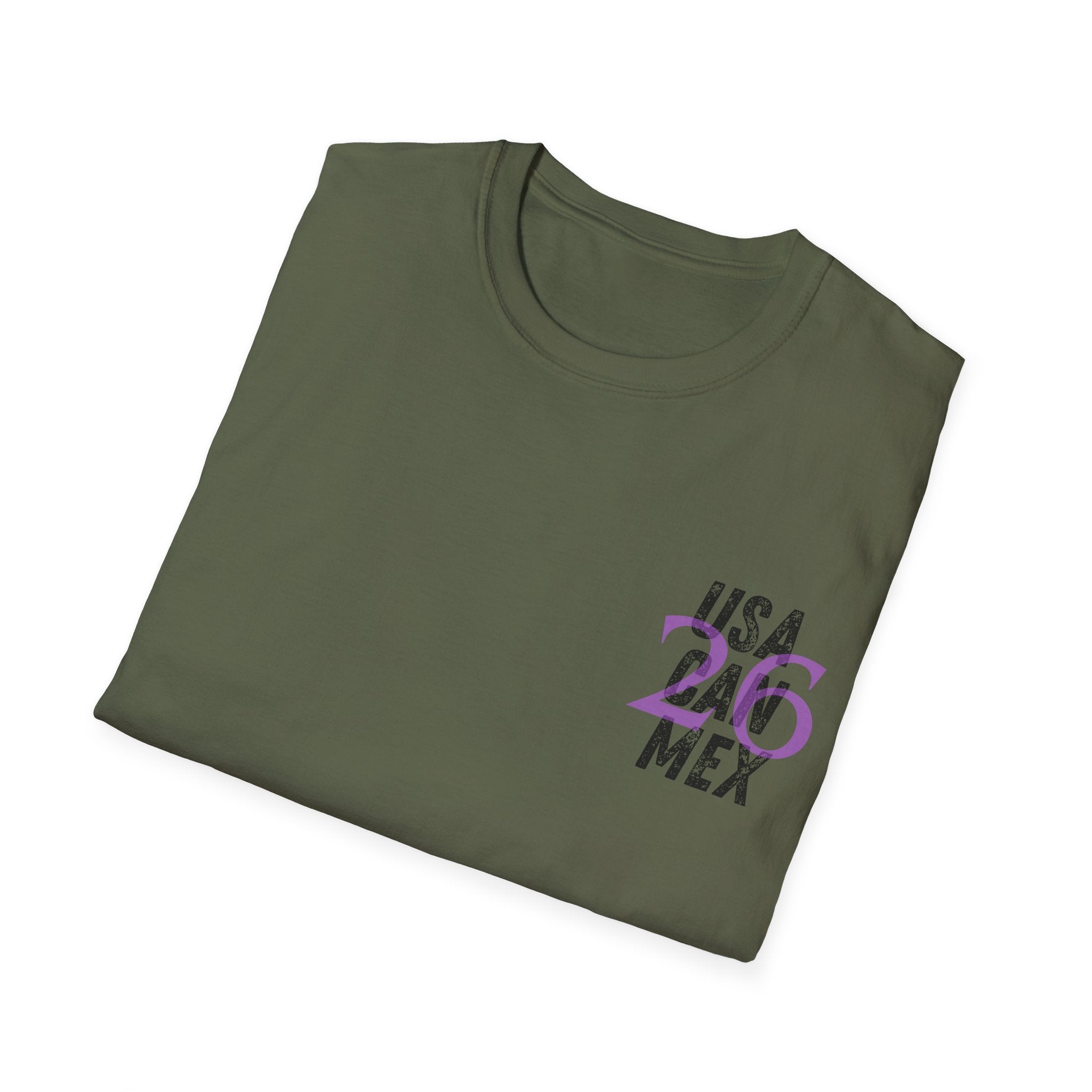 USA CAN MEX T-Shirt | Country Abbreviation Graphic, Pink Accent