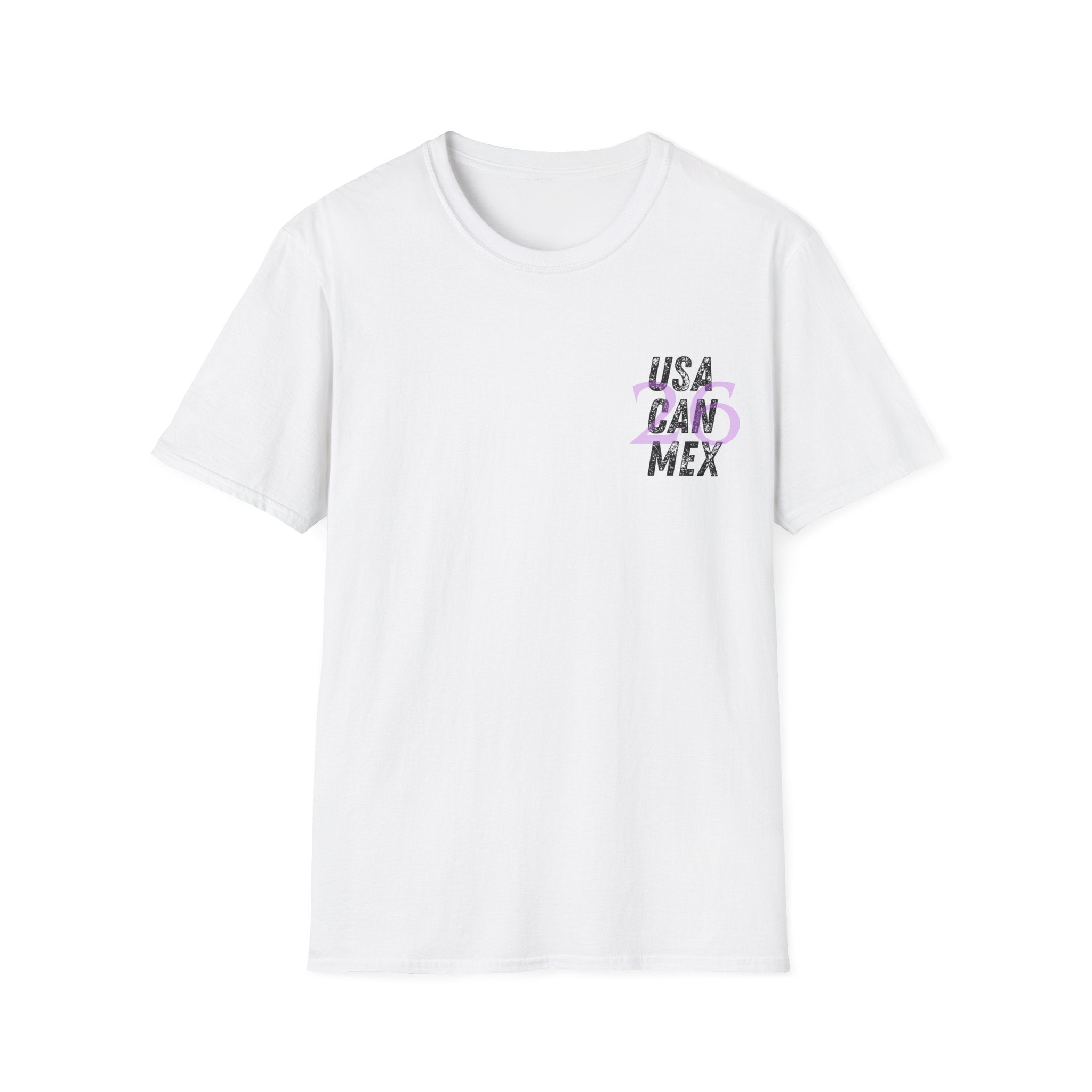USA CAN MEX T-Shirt | Country Abbreviation Graphic, Pink Accent