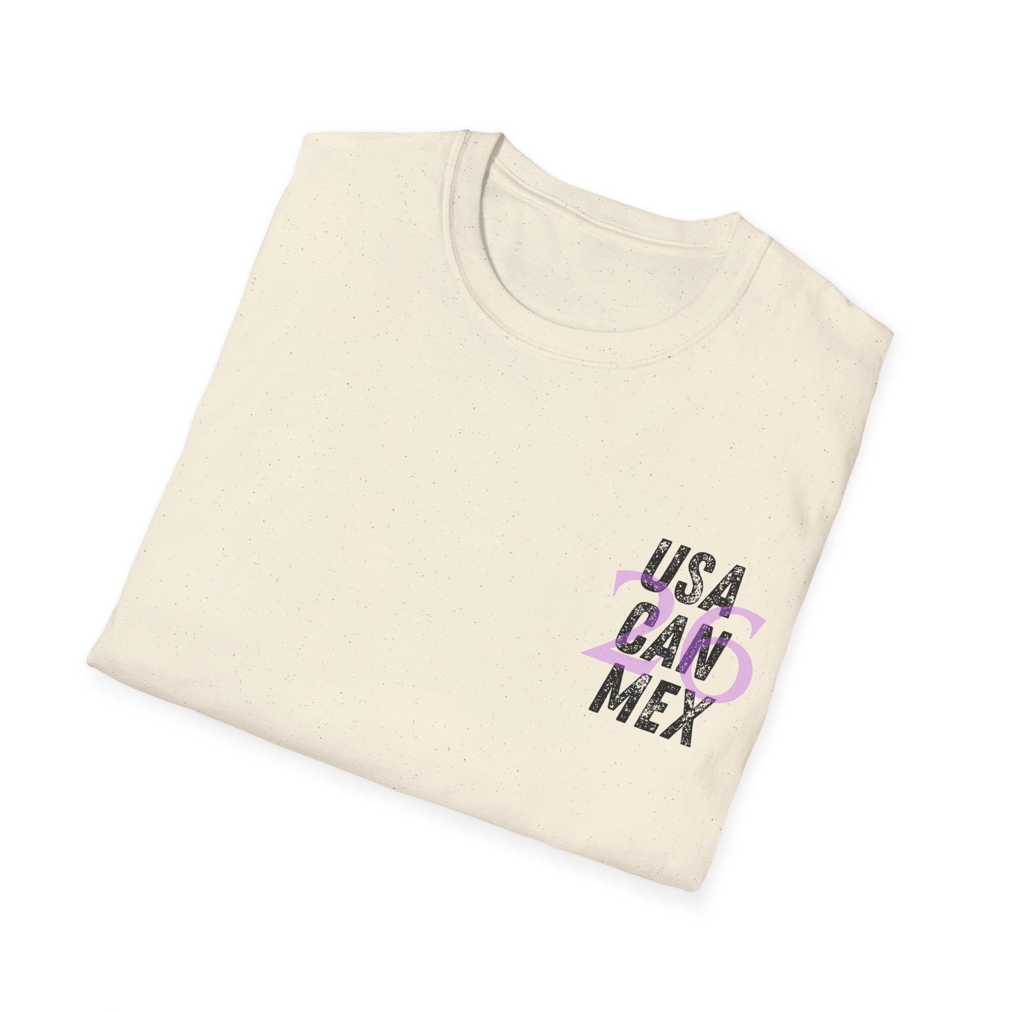 USA CAN MEX T-Shirt | Country Abbreviation Graphic, Pink Accent