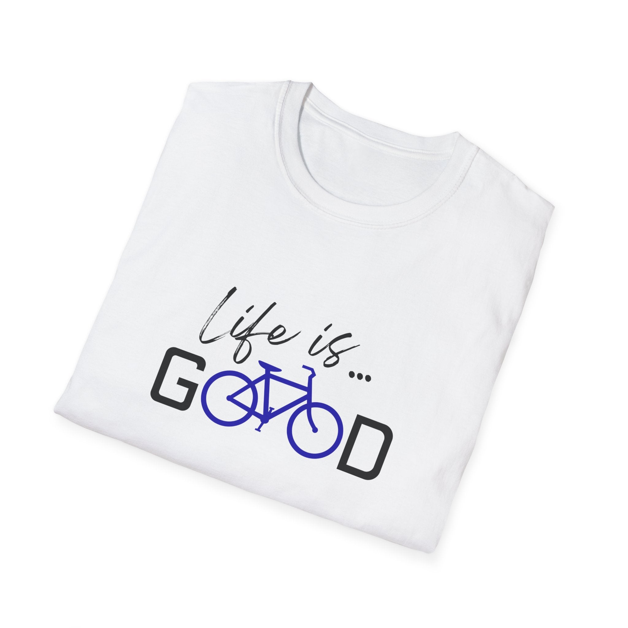 Life is Good Bicycle T-Shirt | Bike Graphic Tee, Cycling Quote Shirt