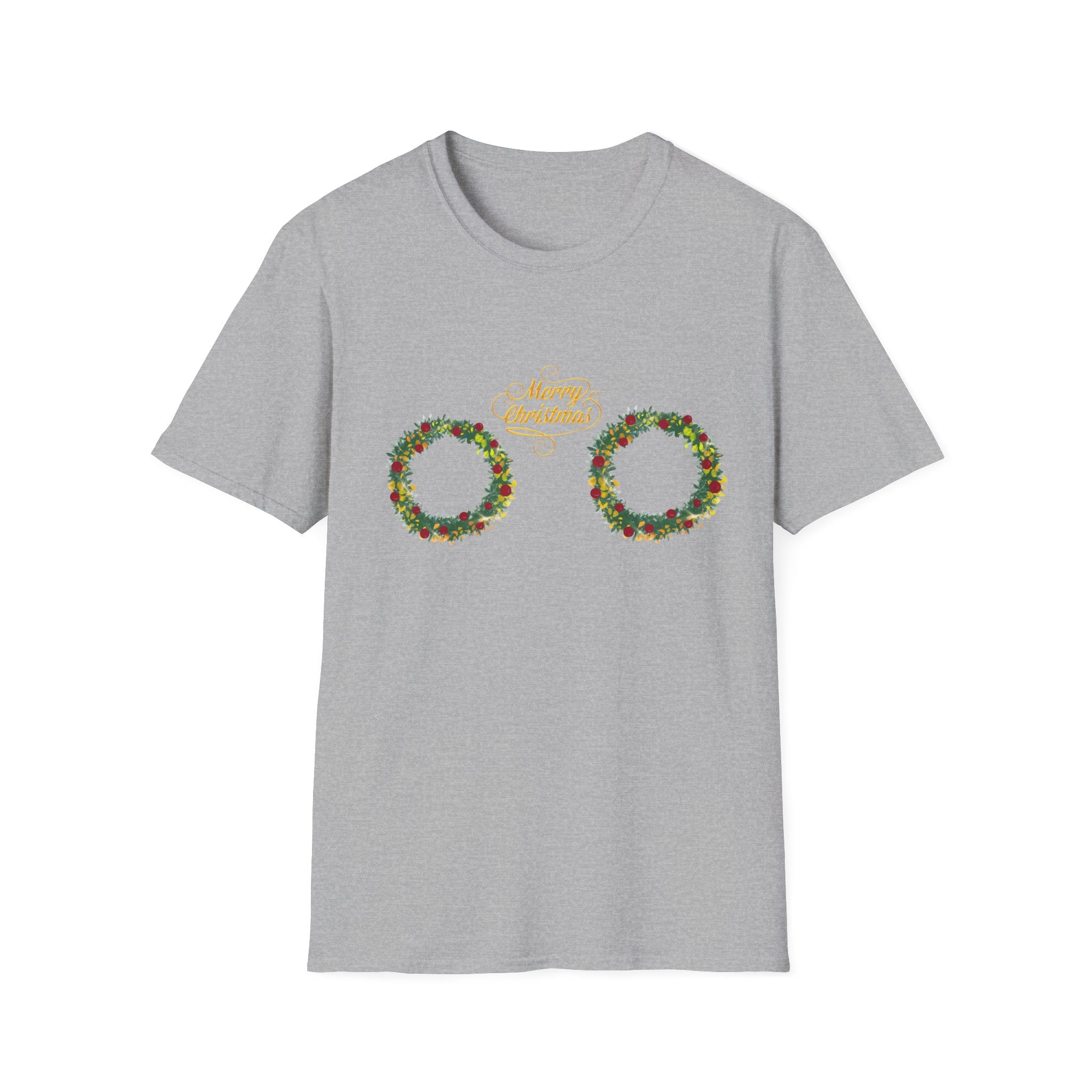 Double Holiday Wreath – Festive Christmas T-Shirt