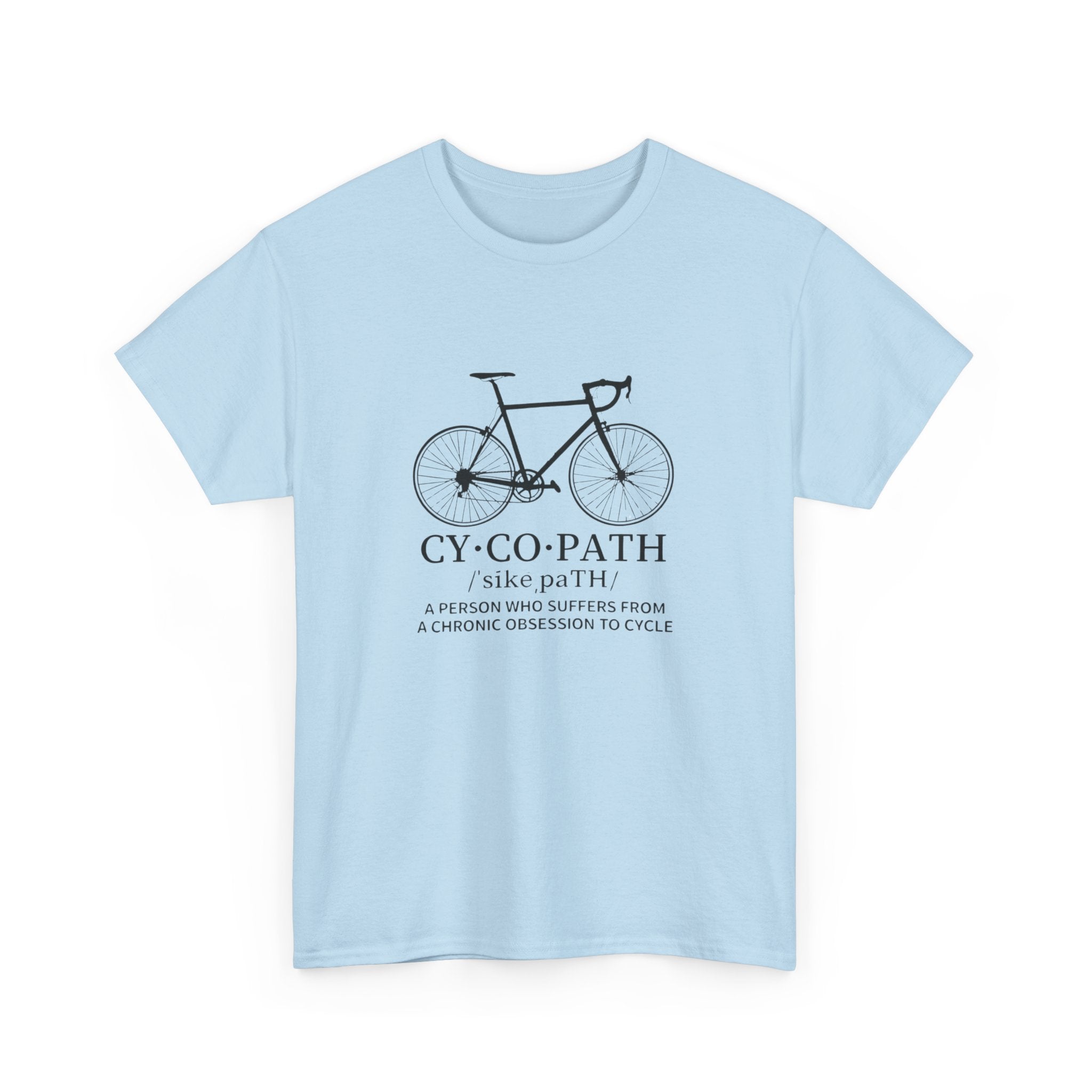 Cycling Illustration tee | Bicycle sketch, 'CY·CO·PATH' typography