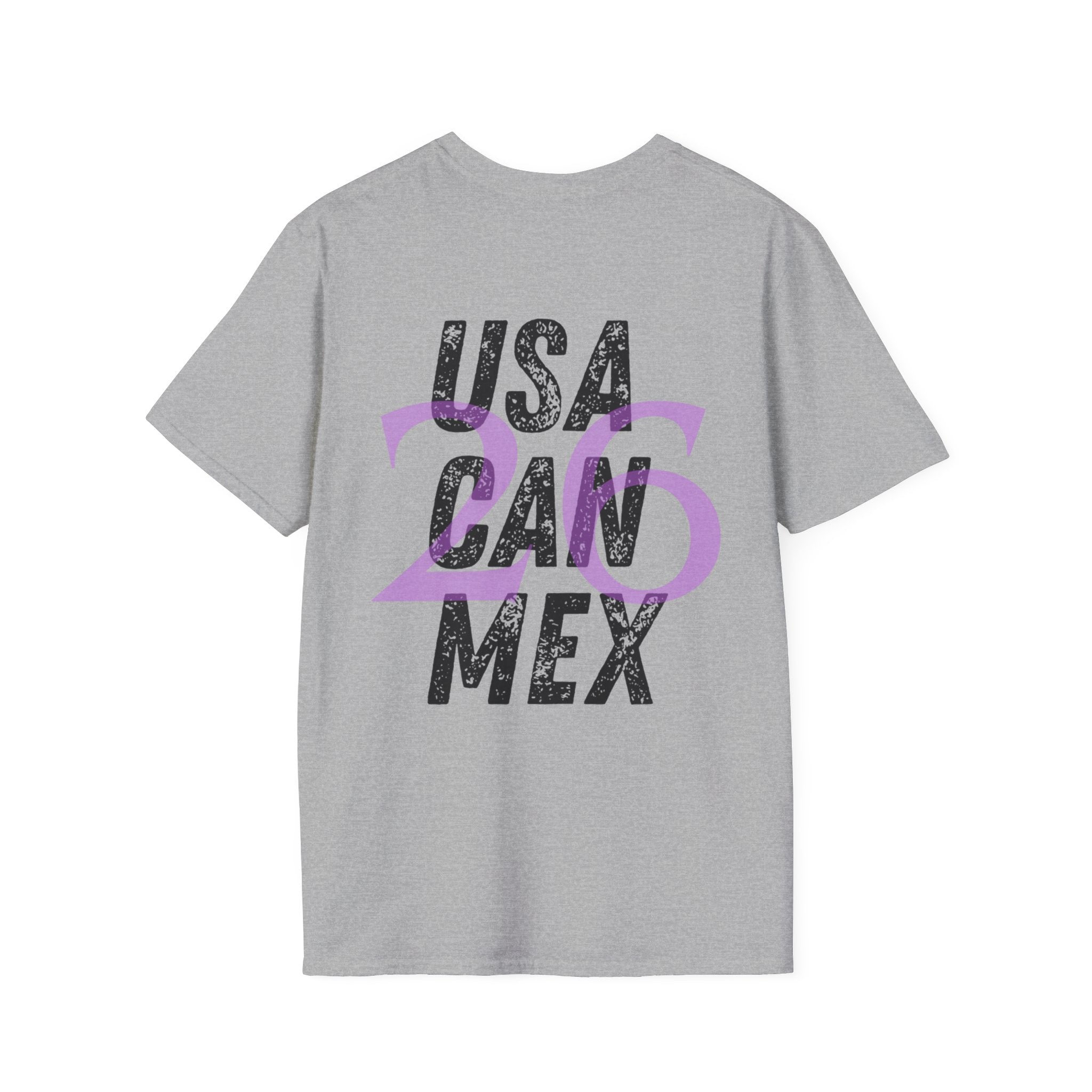 USA CAN MEX T-Shirt | Country Abbreviation Graphic, Pink Accent