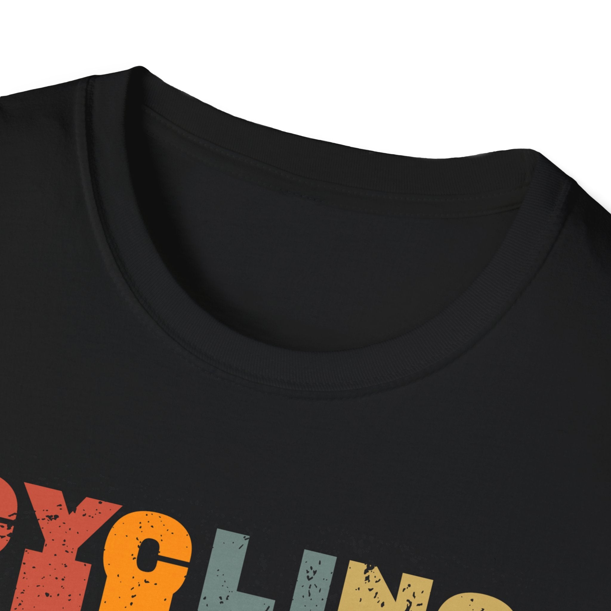 Retro Cycling Silhouette T-Shirt | Vintage Striped Bicycle Tee