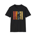 Retro Cycling Silhouette T-Shirt | Vintage Striped Bicycle Tee