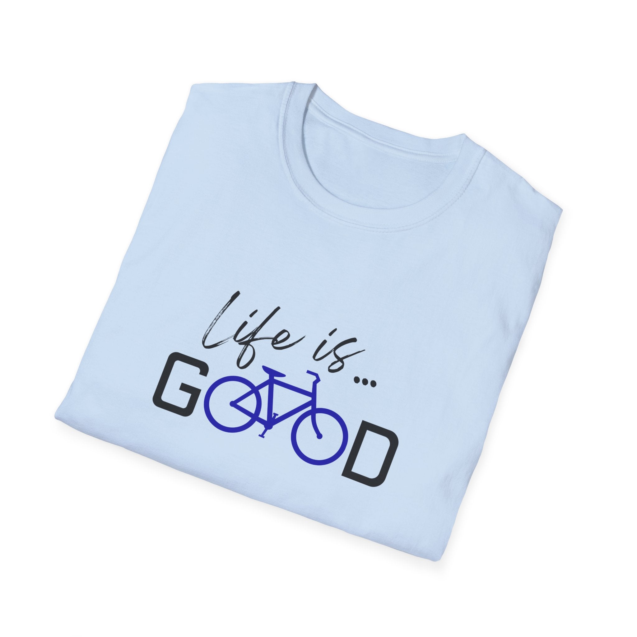 Life is Good Bicycle T-Shirt | Bike Graphic Tee, Cycling Quote Shirt