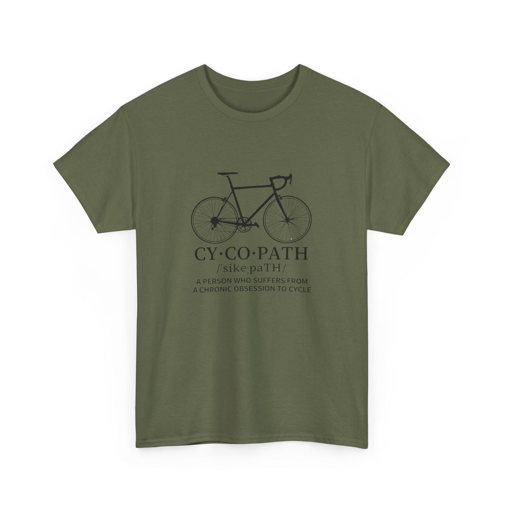 Cycling Illustration tee | Bicycle sketch, 'CY·CO·PATH' typography