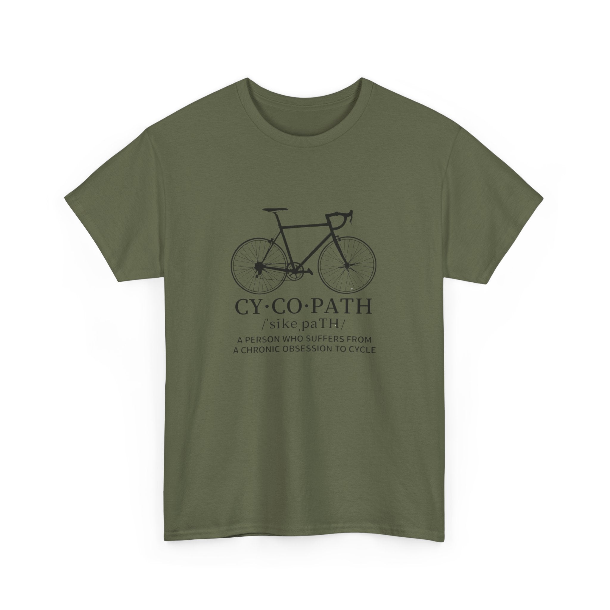 Cycling Illustration tee | Bicycle sketch, 'CY·CO·PATH' typography
