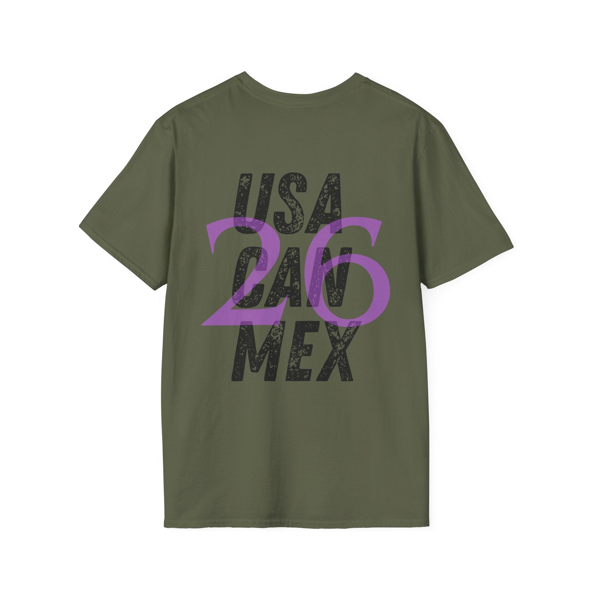 USA CAN MEX T-Shirt | Country Abbreviation Graphic, Pink Accent