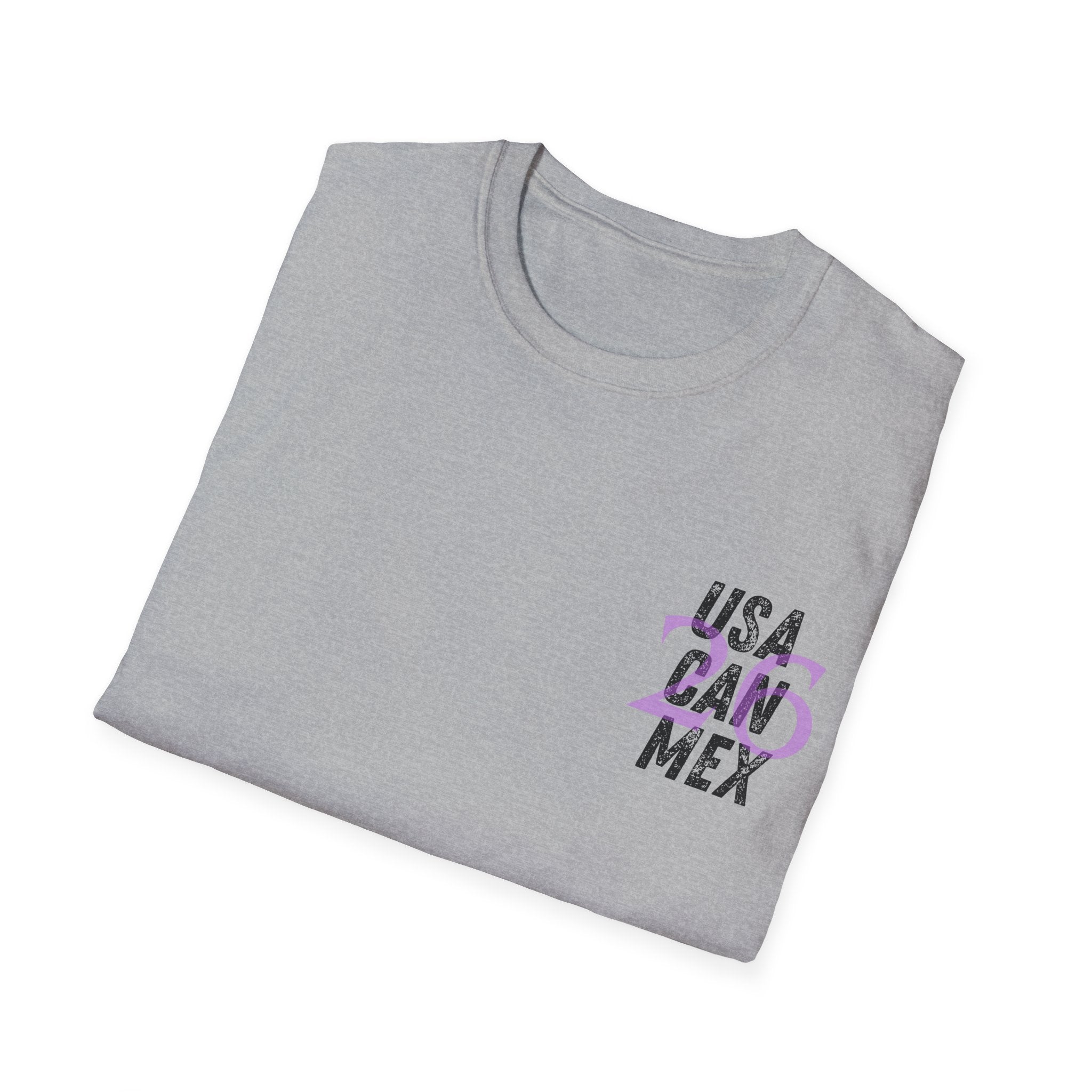 USA CAN MEX T-Shirt | Country Abbreviation Graphic, Pink Accent