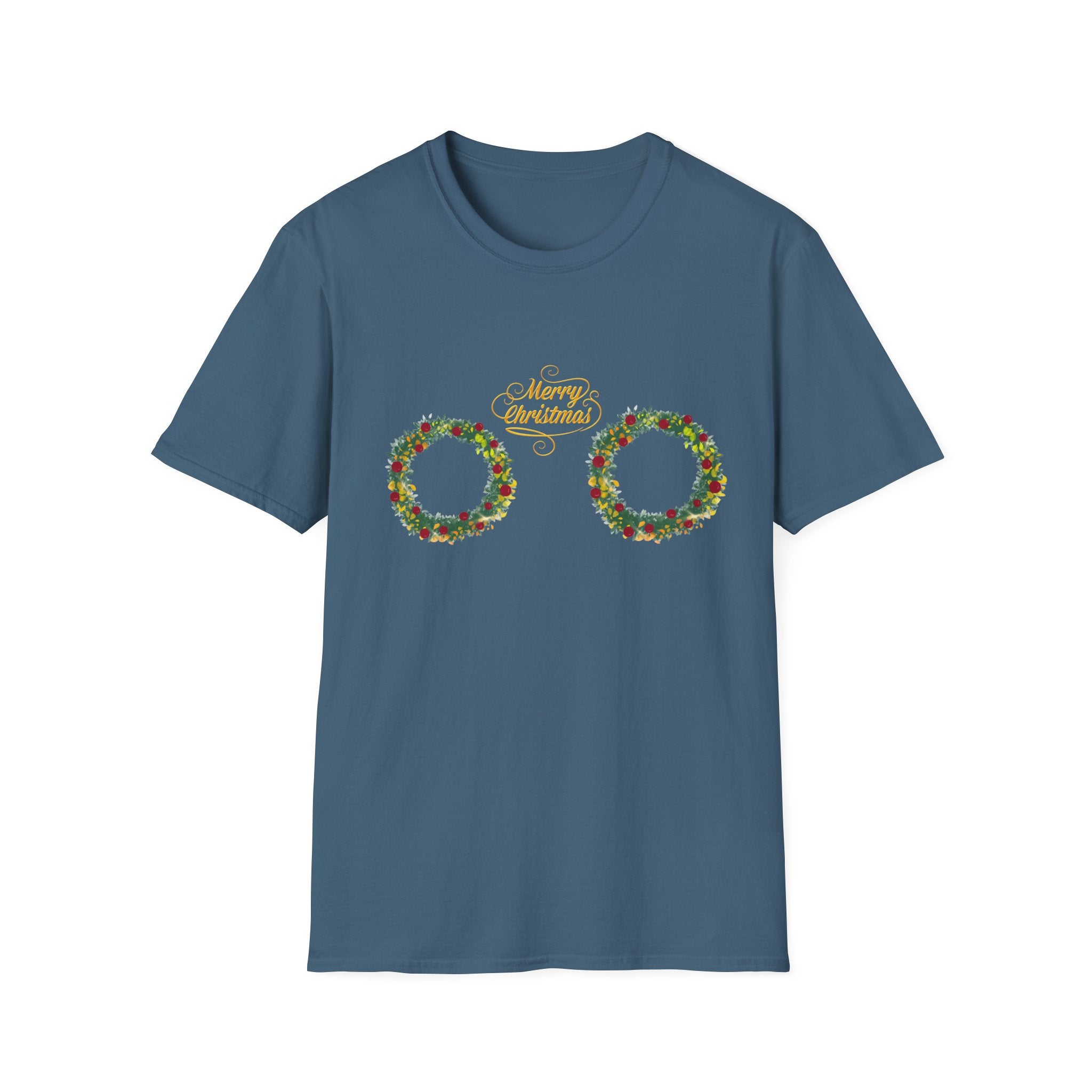 Double Holiday Wreath – Festive Christmas T-Shirt