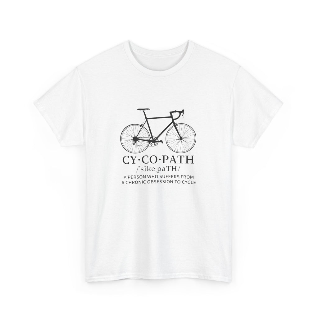 Cycling Illustration tee | Bicycle sketch, 'CY·CO·PATH' typography