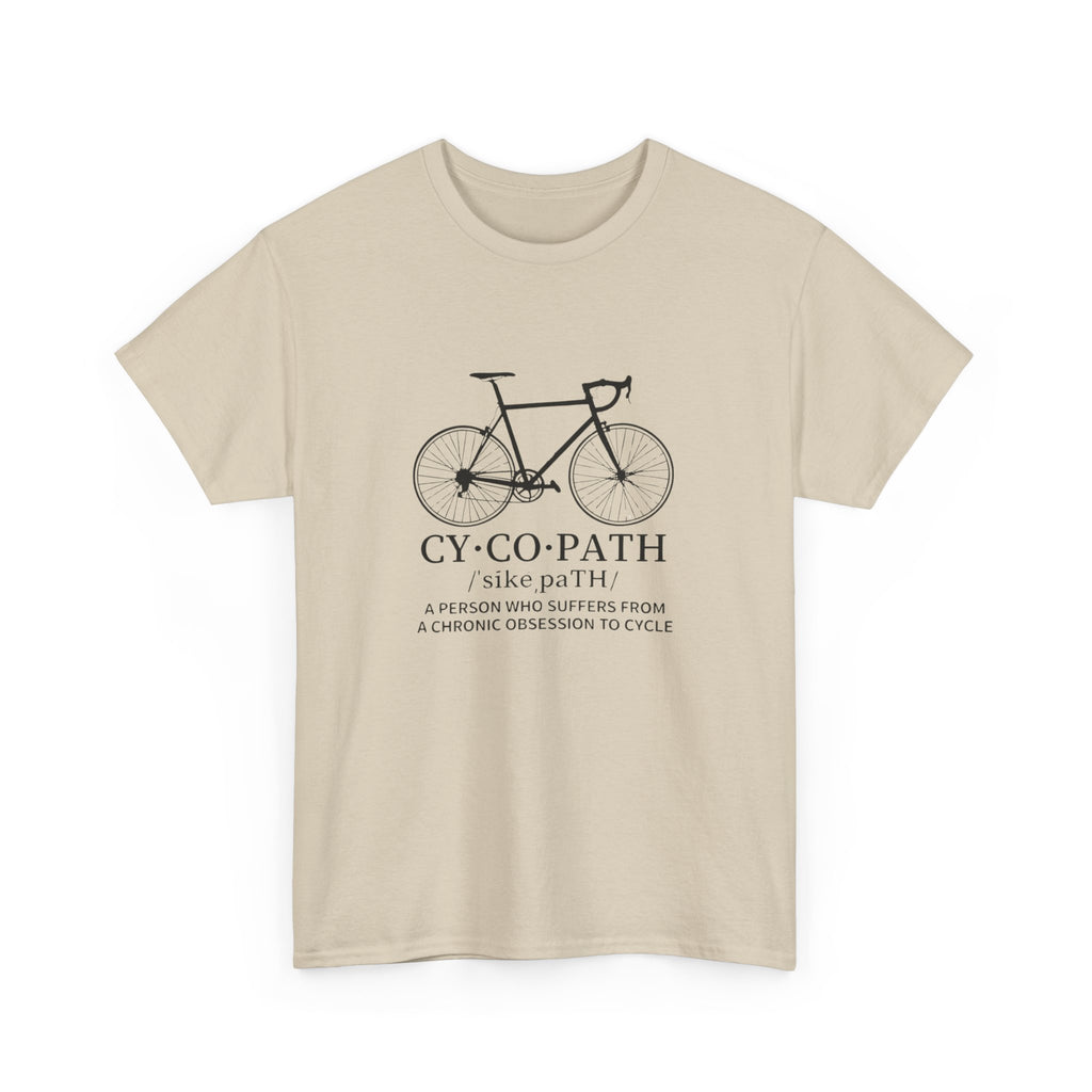 Cycling Illustration tee | Bicycle sketch, 'CY·CO·PATH' typography