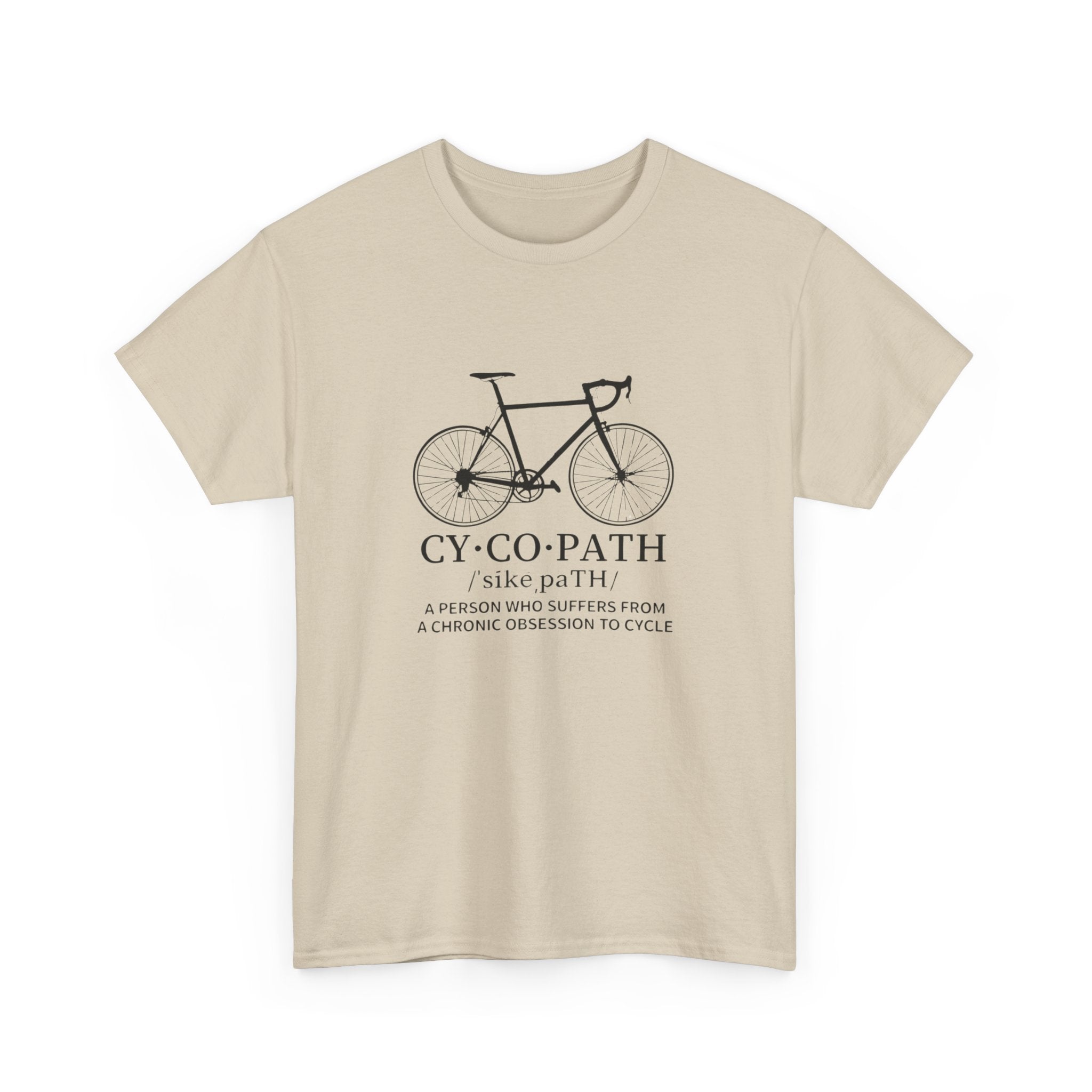 Cycling Illustration tee | Bicycle sketch, 'CY·CO·PATH' typography