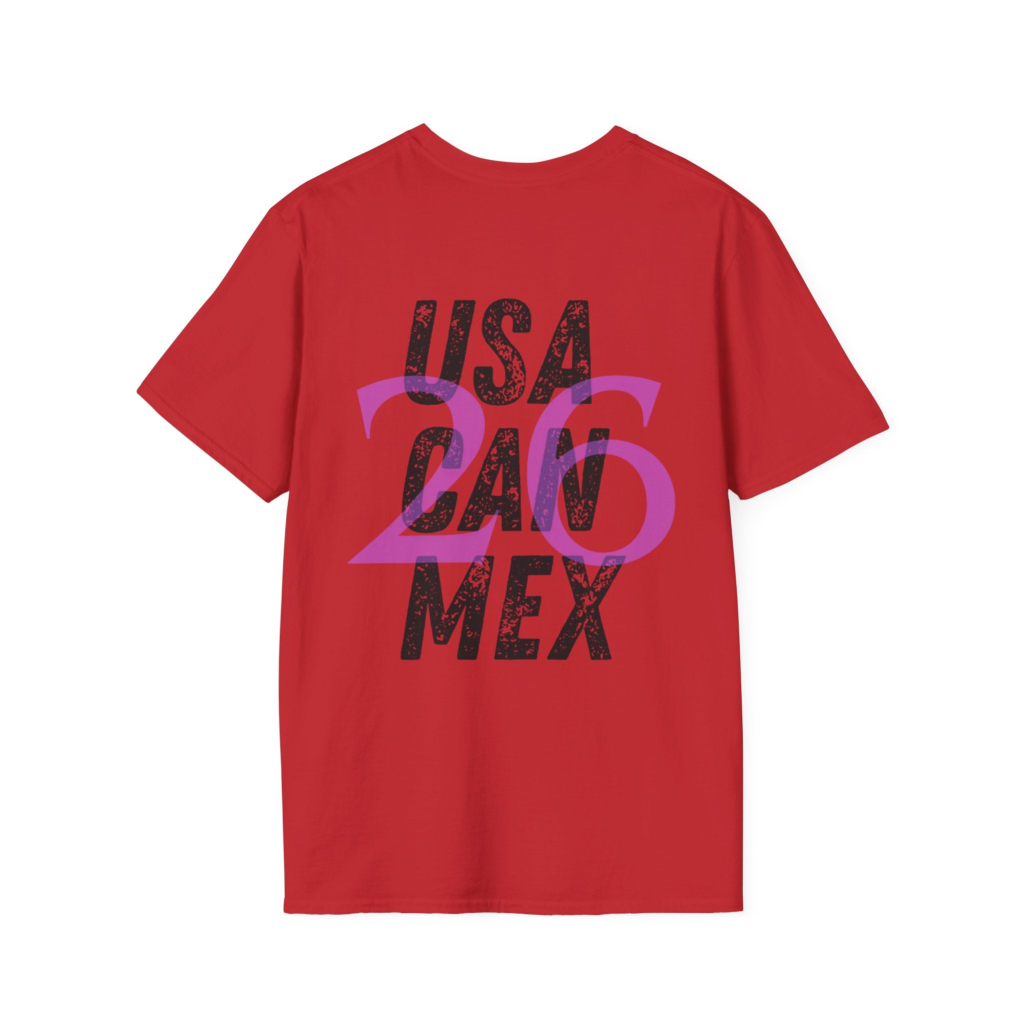 USA CAN MEX T-Shirt | Country Abbreviation Graphic, Pink Accent