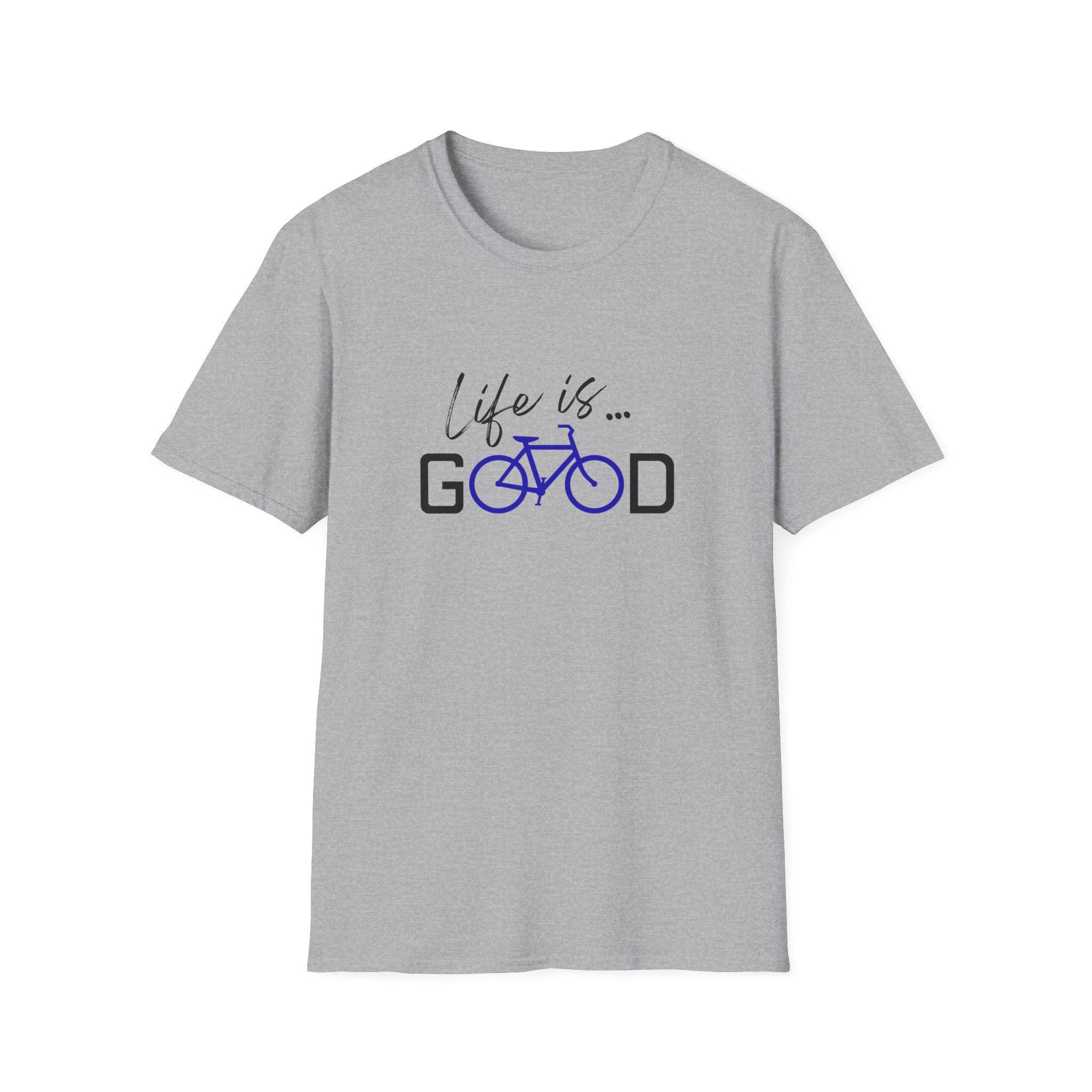 Life is Good Bicycle T-Shirt | Bike Graphic Tee, Cycling Quote Shirt