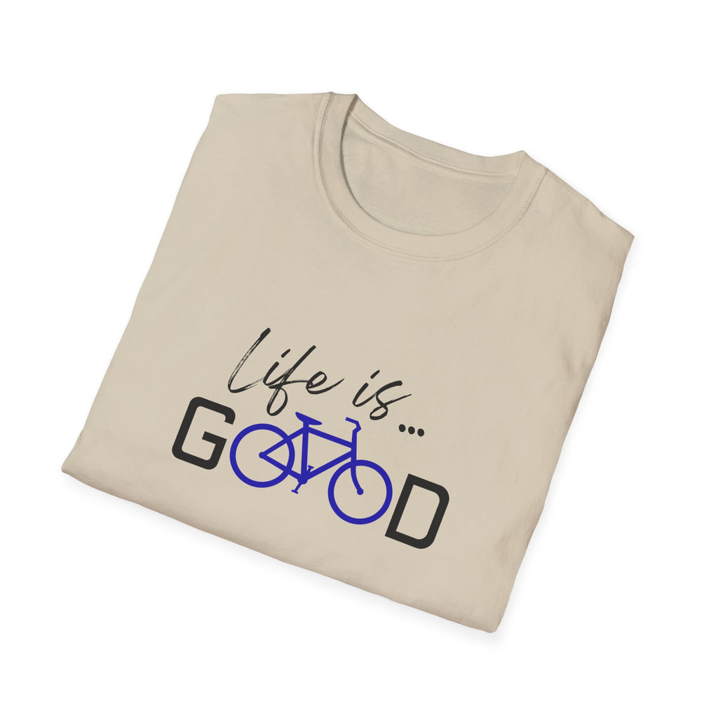 Life is Good Bicycle T-Shirt | Bike Graphic Tee, Cycling Quote Shirt