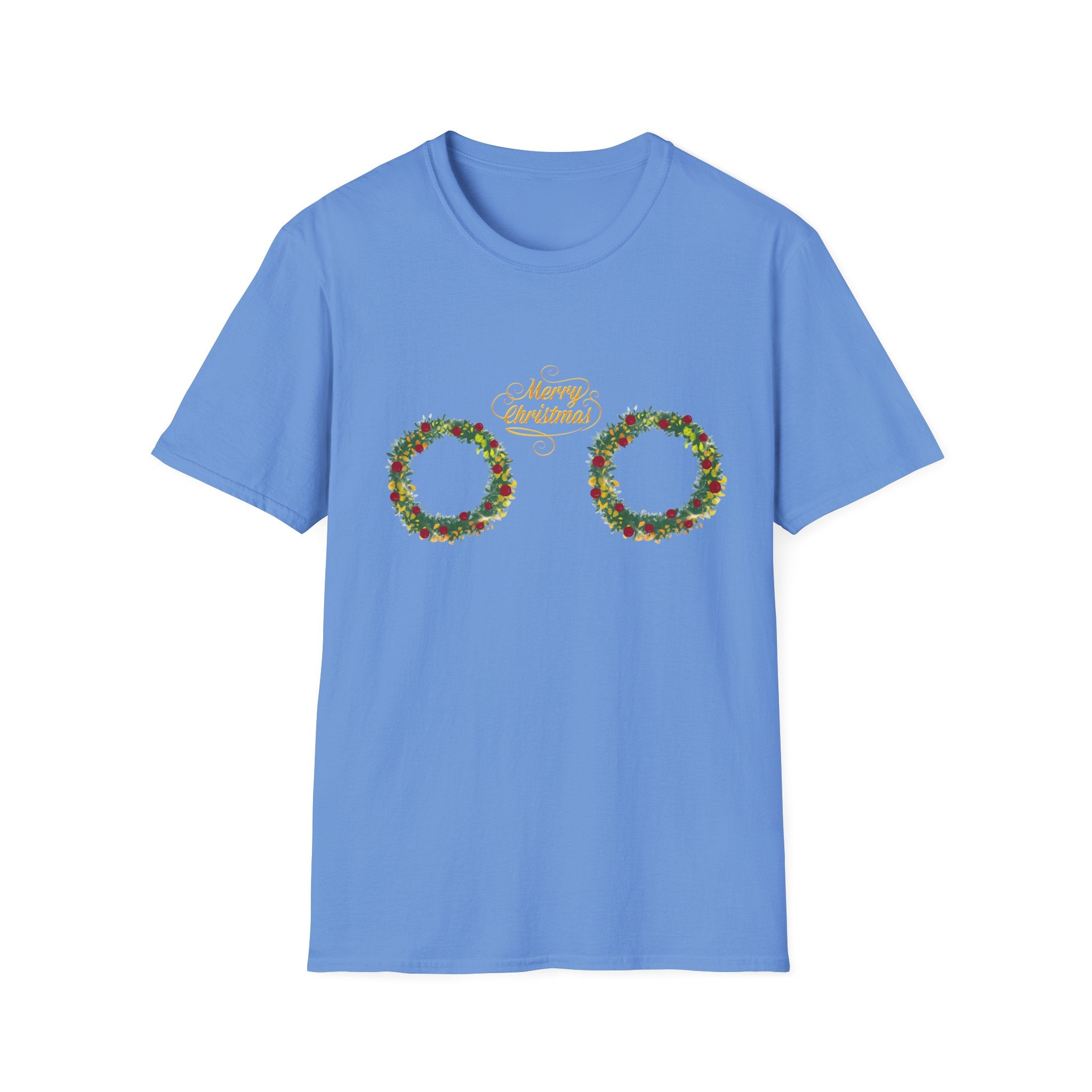 Double Holiday Wreath – Festive Christmas T-Shirt